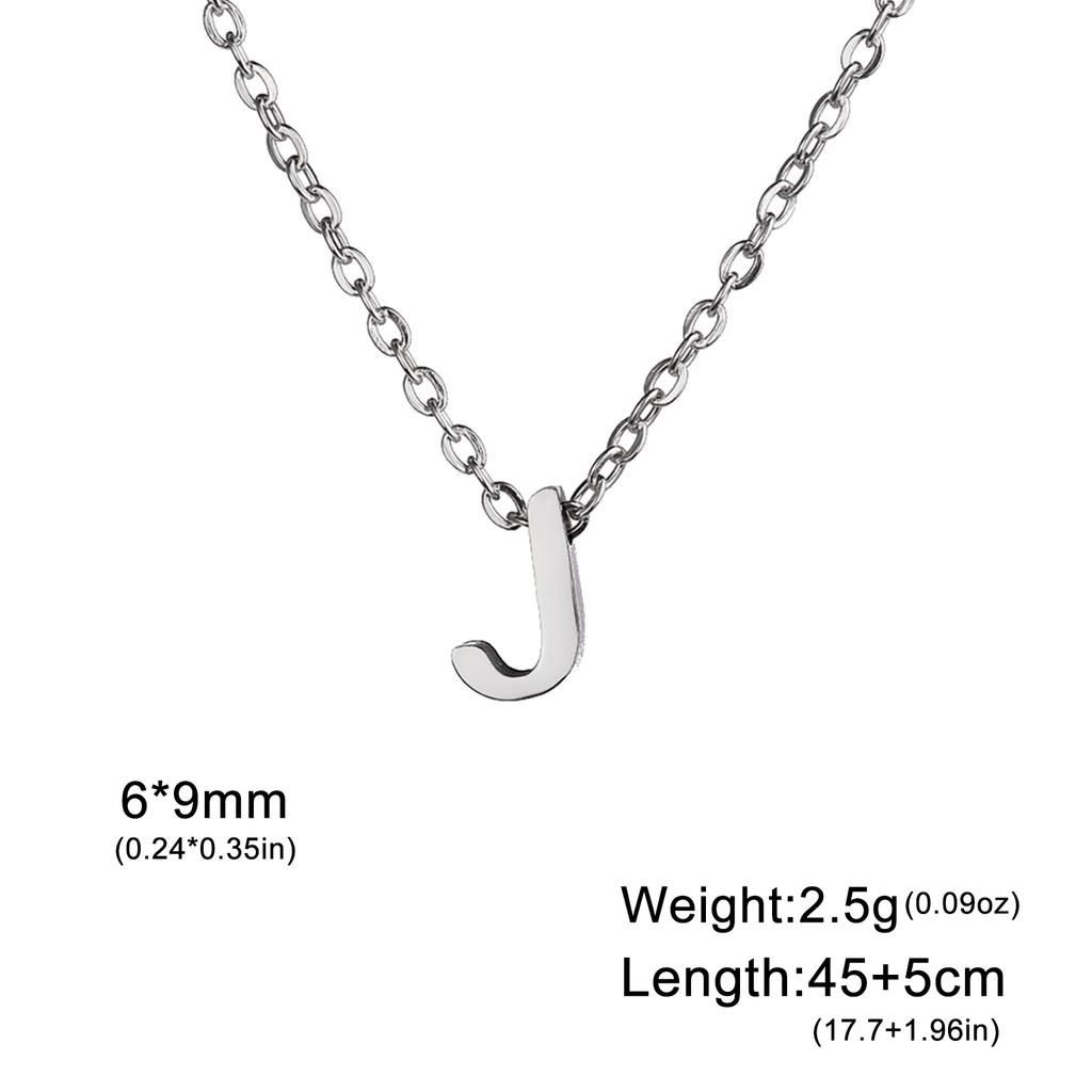 Name Initial Necklace A-Z 26 Letters Pendant Stainless Steel Jewelry Women Men Neck Choker Couple Friend Birthday New Year Gifts