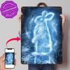 Magical Rabbit Spirit D Printed Texture Poster Personalized Wall Art Retro Metal Tin Signs for Modern Home Decoration Luxury
