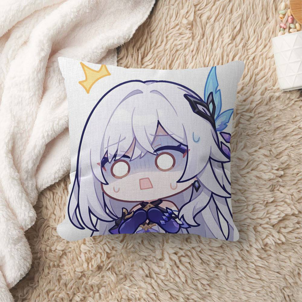 Game Genshin Impact Skirk Cushion Cover Polyester Sofa Cushions Decorative Throw Pillows Home Decoration Pillowcover