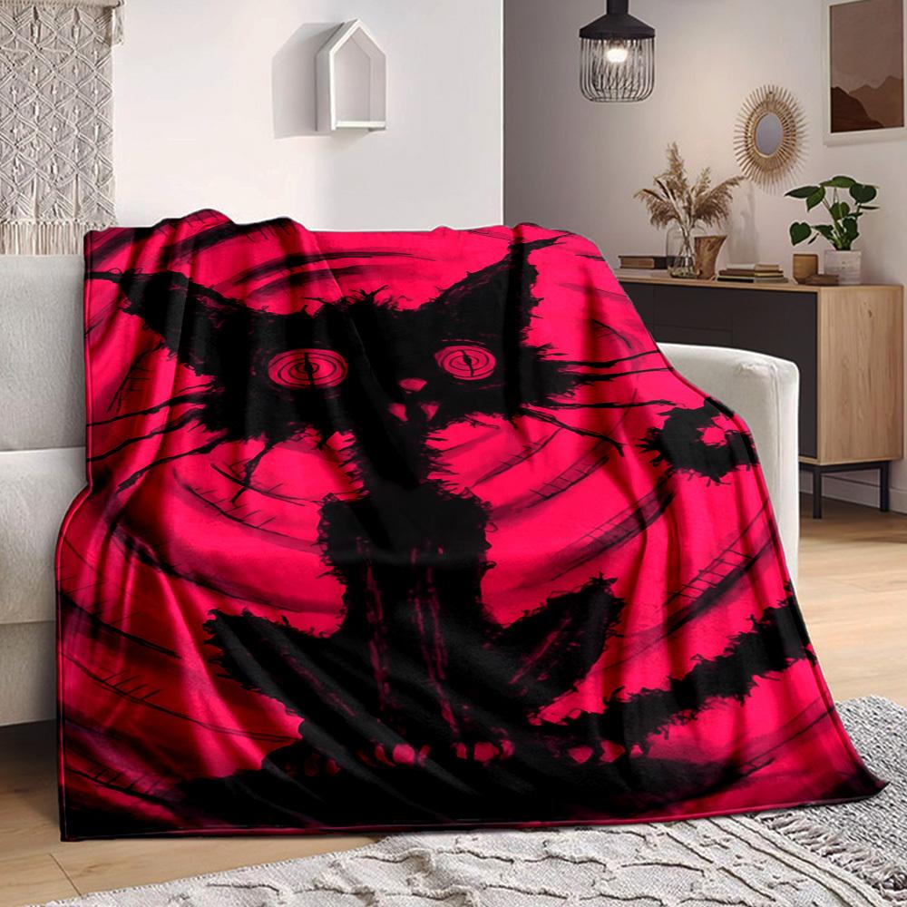 

1pc Cat Eyes Monster Blanket, Lightweight Flannel Throw Blanket For Sofa, Bed, Travel, Camping, Living Room, Office, Couch, Chair, And Bed 80cmx120cm