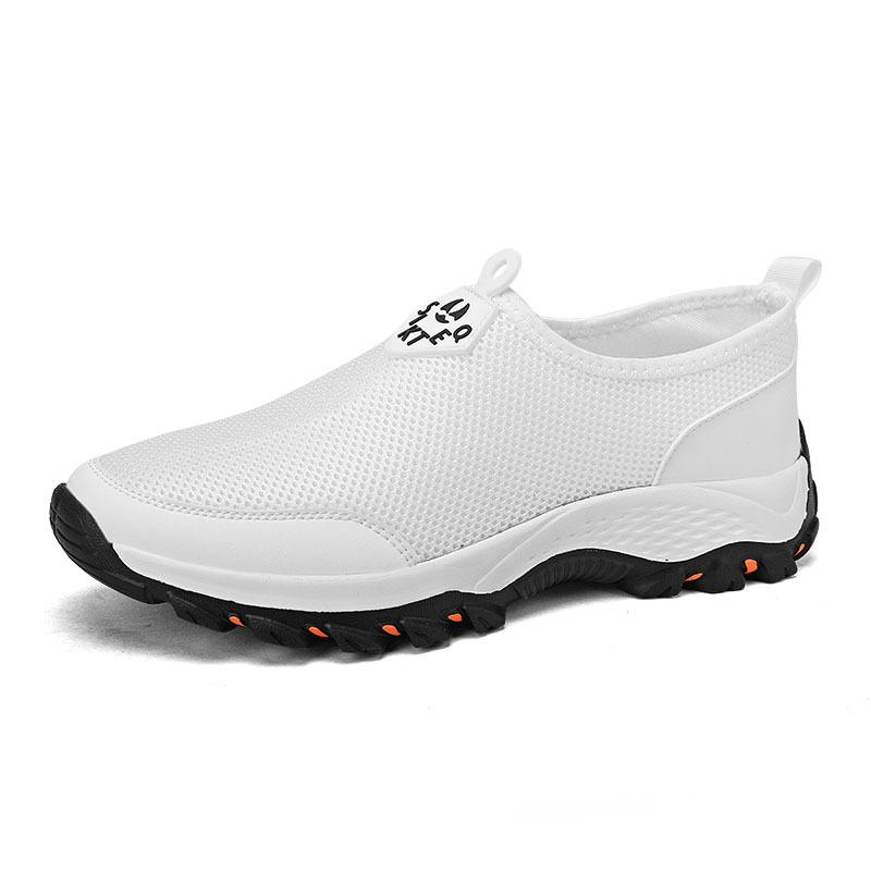Outdoor stretch mesh hiking shoes breathable low-top lightweight hiking elderly shoes casual sports men's shoes