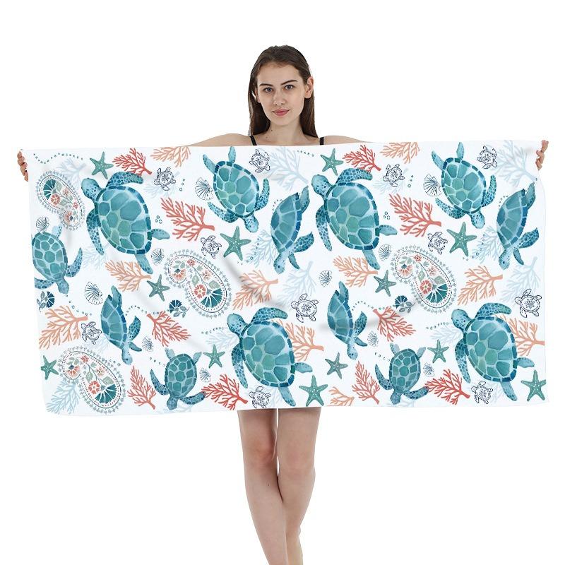Classic Leopard Print Beach Towel Polyester Quick Dry Sand Free Swim Bath Towel for Women Sexy Animal Pattern Summer Pool Travel