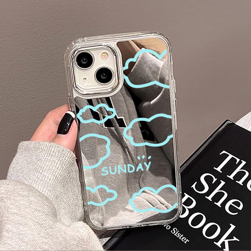 Mobile Phone Cases for iPhone 11 13 XR 15 Pro Max 12 14 Pro Max Case iPhone 16 XS Max Mirror Protective Case Mirror Exquisite Cartoon Waterproof