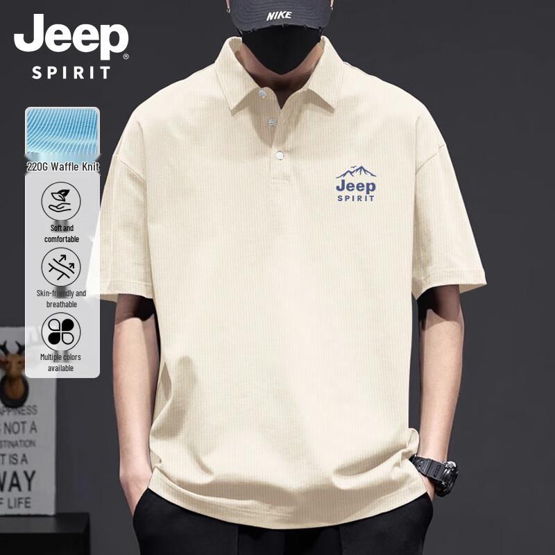 JEEP SPIRIT Men s Waffle Knit Polo Shirt 2XL