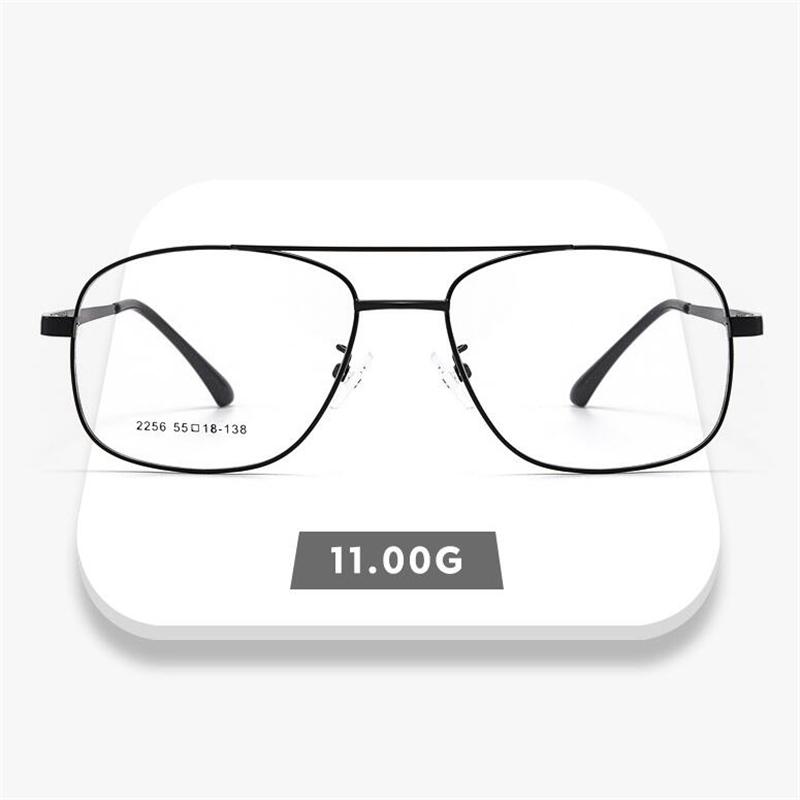 Double Beam Big Frame Sun Photochromic Gray Prescription Spectacles Metal Oval Nearsighted Glasses Diopter 0 -0.5 -0.75 To -6.0