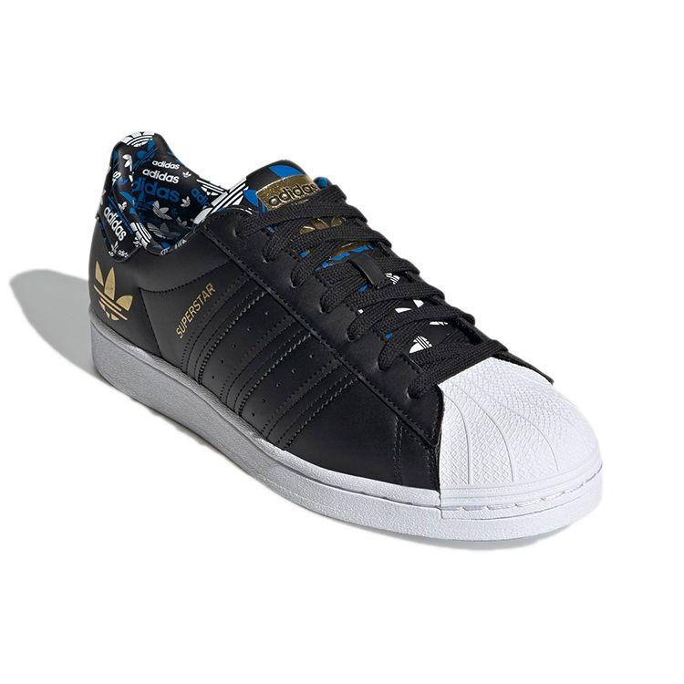 Adidas Superstar Schwarz Gold Metallic Unisex Sneaker Core-Black H00185