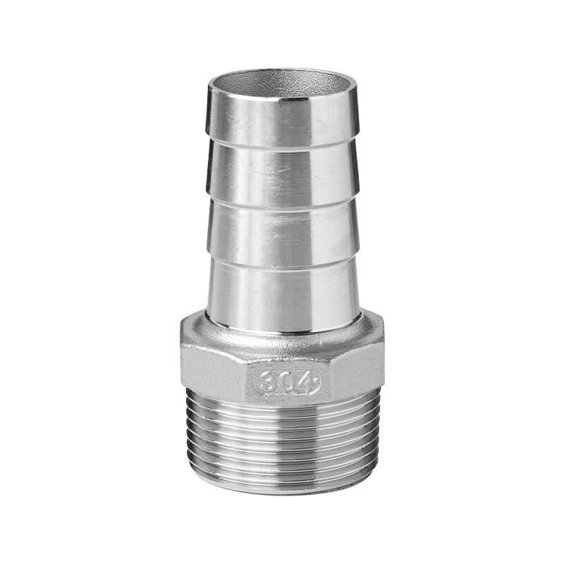 304 Stainless Steel Hose Barb to Male Thread Connector