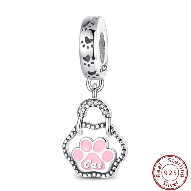 Cute Cat And Dog Series Copper Moon Butterfly Paw Print Charms 3Mm Diy Fine Jewelry Gifts Making