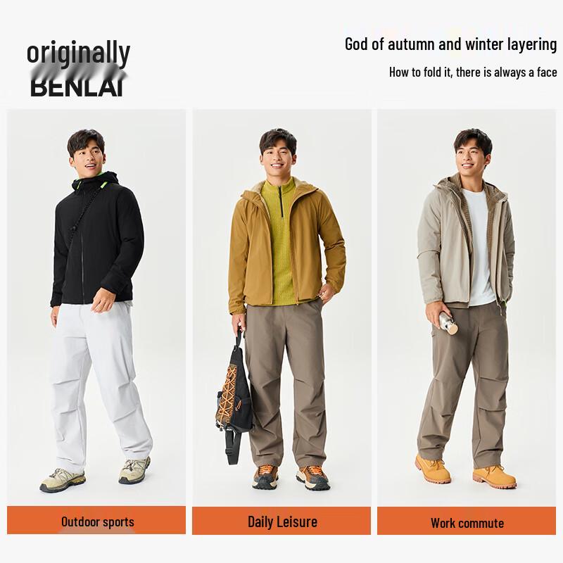 BENLAI Herren-Kapuzenjacke, wasserabweisend