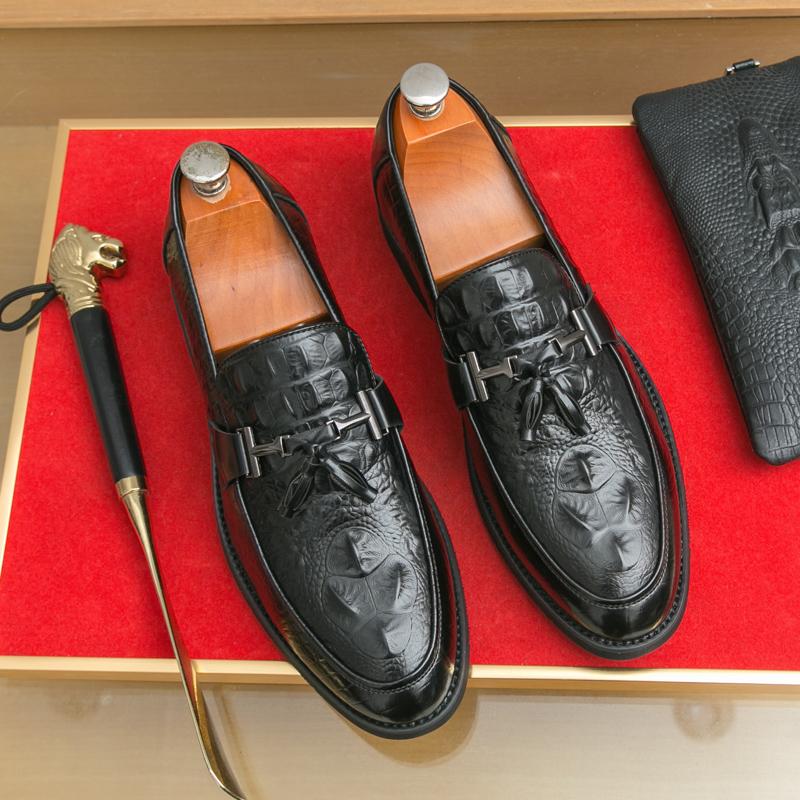 

Мужские лоферы из ПУ на низком каблуке, с кисточками, профессиональные, классические, деловые, мужская обувь, размер 38-46 46