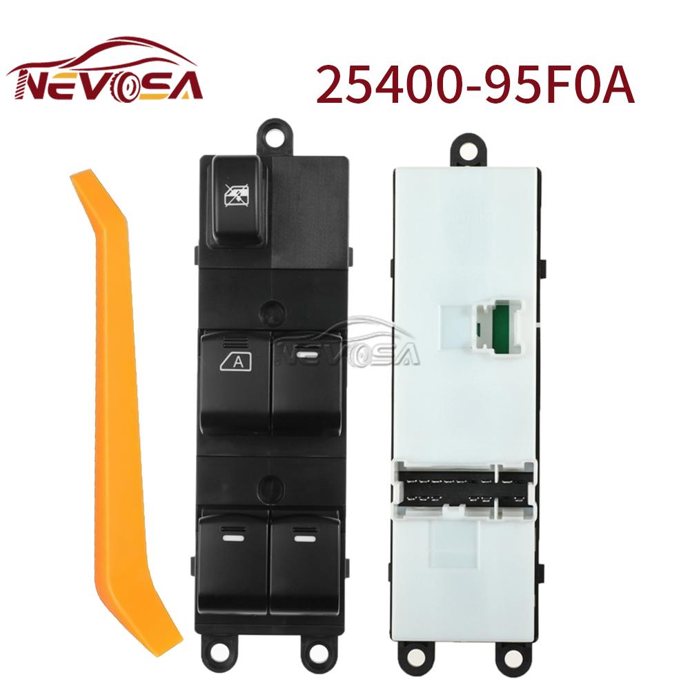 NEVOSA Front Left LHD For Nissan Sunny Almera 2006-2012 Master Power Window Switch 2540095F0A 25400-95F0A 25400-95F0A LHD