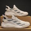 New Flyknit Men's Breathable Mesh Sports Casual Running Shoes with Soft Sole