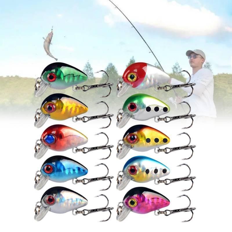 10pcs Fishing Lures Kinds Of Minnow Fish Bass Tackle Hooks Crankbaits Baits