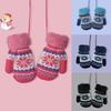 Thicken Warm Children Mittens Windproof Baby Gloves Candy Color Knitted Gloves  Baby Boys Girls