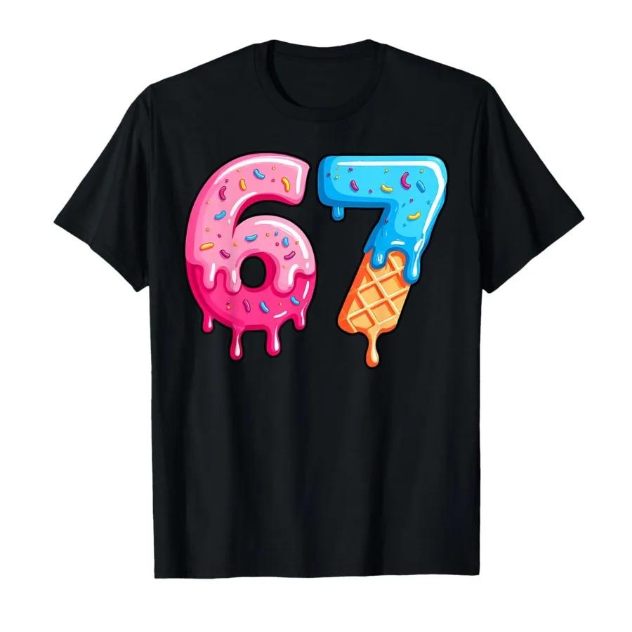 

Six Seven Ice Cream Drip Sports Cool Meme 67 Funny Number T-shirt For Women T Shirts Short Sleeve Tops XXXL