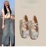 French Mary Jane Shoes Women's Head Silver Fairy Shoes Gentle Single Shoes 2025 New Spring British Style Small Leather Shoes