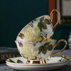 Retro French Style Coffee Cups Light Luxury Exquisite Flowers Afternoon Tea Mug Household Breakfasts Milk Cup Tableware Gifts