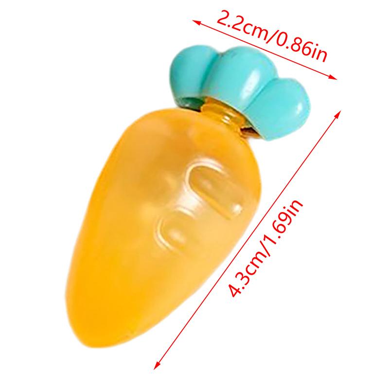 3Pcs Mini Portable Carrot Sauce Bottle Cartoon Shape Cute Squeeze Sauce Bottle Vinaigrette Ketchup Dispenser Bottle