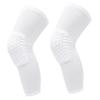 2PCS Knee Brace Unisex Lengthened Honeycomb Anti Collision Compression Knee Sleeve for Basketball White L  For