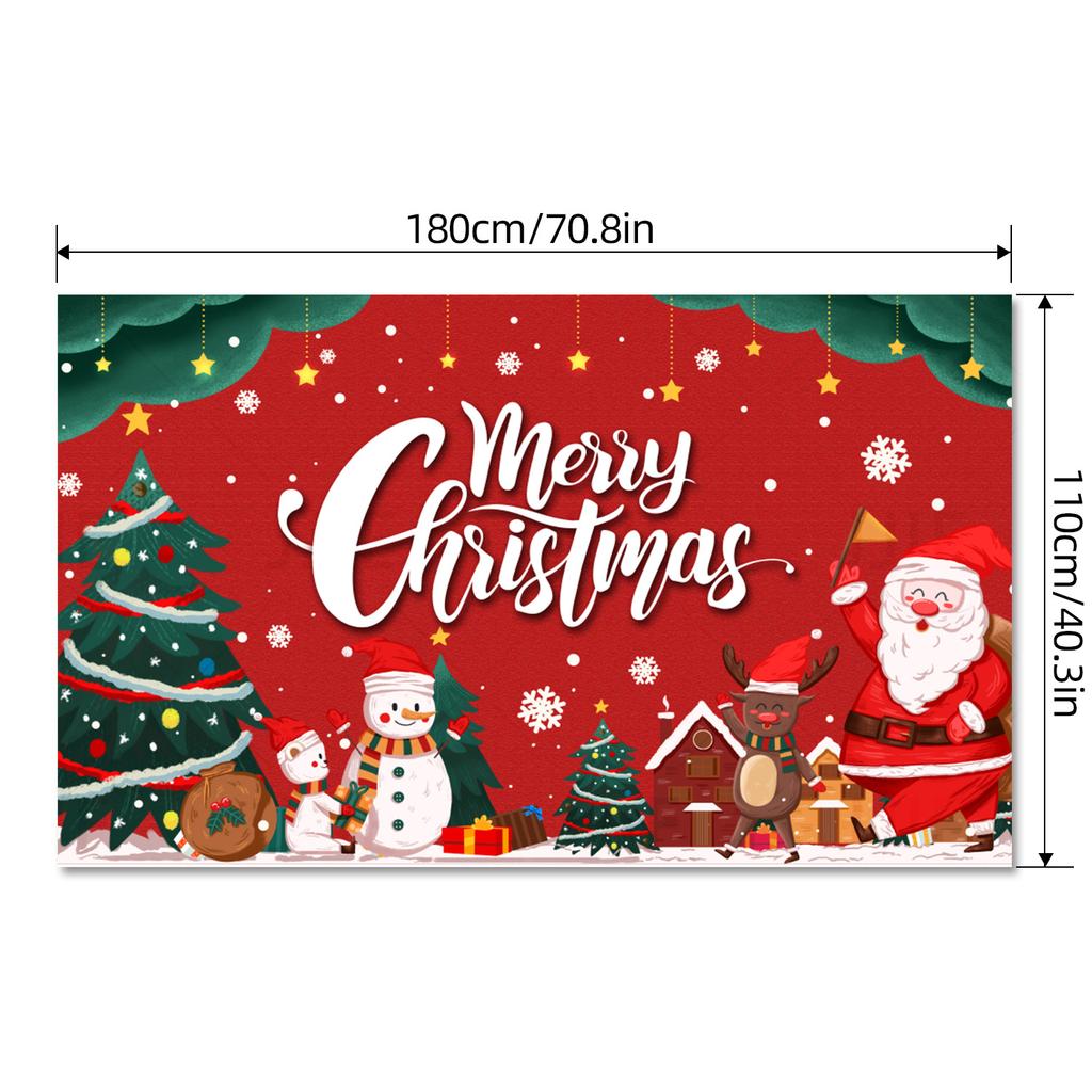 Christmas Background Cloth, Explosive Decorative Banner Hanging Cloth, Camera Couplet Direct Sales