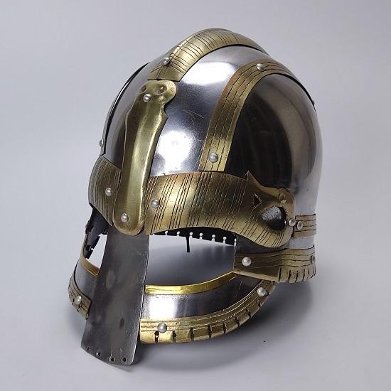 

Vendal Mendulsaa Sca Larp , Viking Helmet, Medieval Templar Knight Crusader Armor, Viking Lerp Warrior Helmet, Steel Brass Helmet
