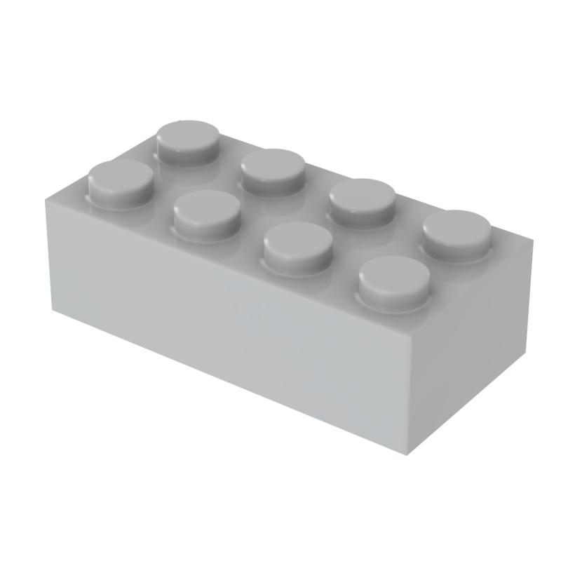 

[FunBrick] 10/30/50PCS DIY 2x4 Dots Compatible With 3001 Building Blocks Bricks 2*4 Dots Educational Creative Size Toy 50PCS світло-сірий колір