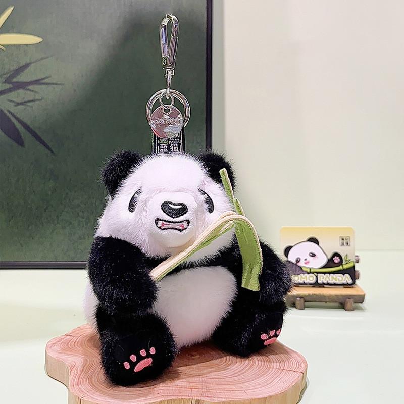 Endearing Plush Panda Keychain Charming Design Colorful Accessory For Use Daily