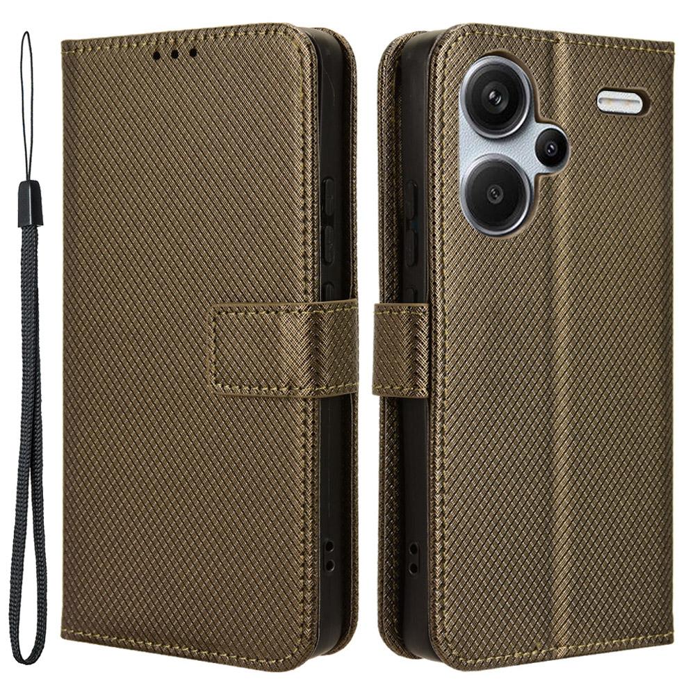 For Xiaomi Redmi Note 13 Pro+ 5G Case TPU+PU Leather Wallet Smartphone Shell Cover
