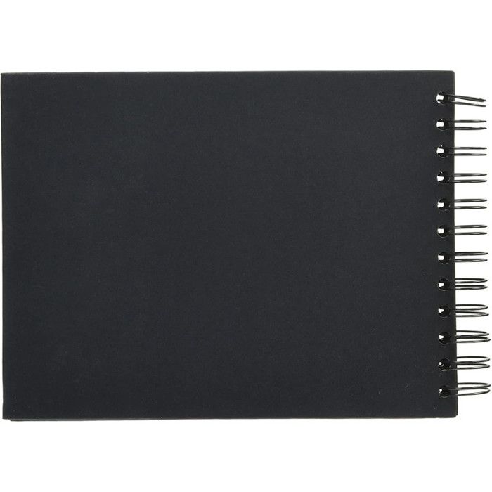 Album à personnaliser - New - 21 x 16 cm - Couverture rigide noire - 40 feuilles - Papier Maya 185g/m²