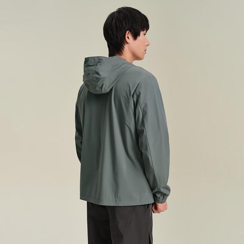 HLA Men's Hooded Lightweight Sun Protection Sport Jacket