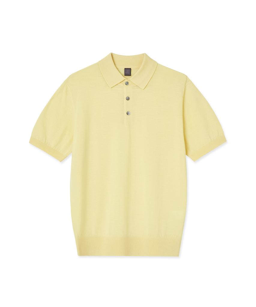 IOLO Silk Blended Half Polo_Lemon Yellow