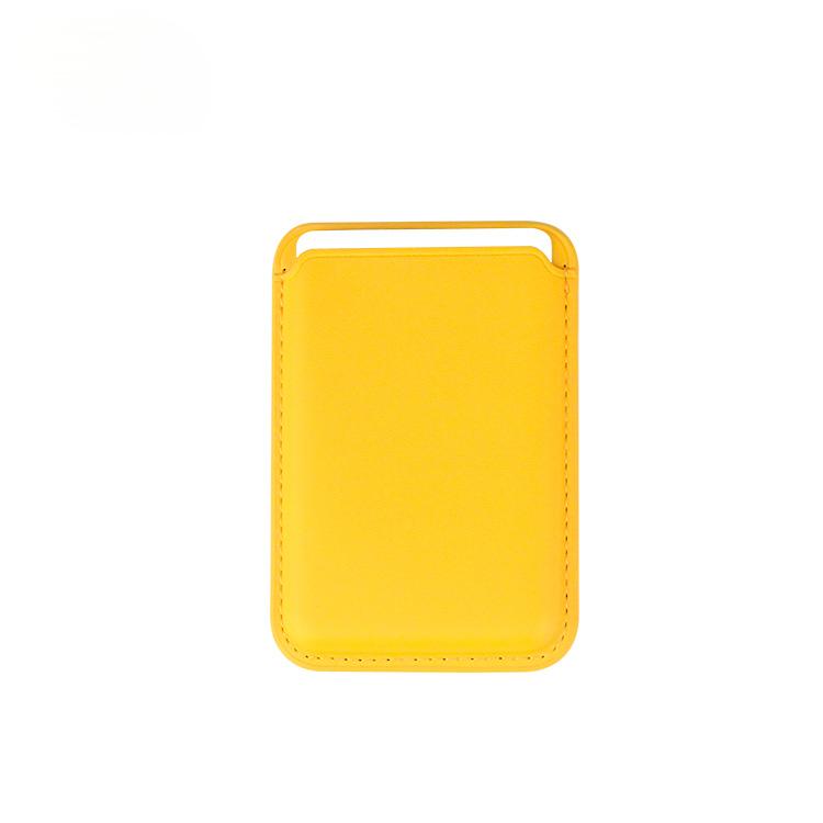 2026 Ultrathin Minimalism Leather Phone case Easy Push Magsafe Magnetic Card Holder Wallet Wholesale Corporate Gift жёлтый
