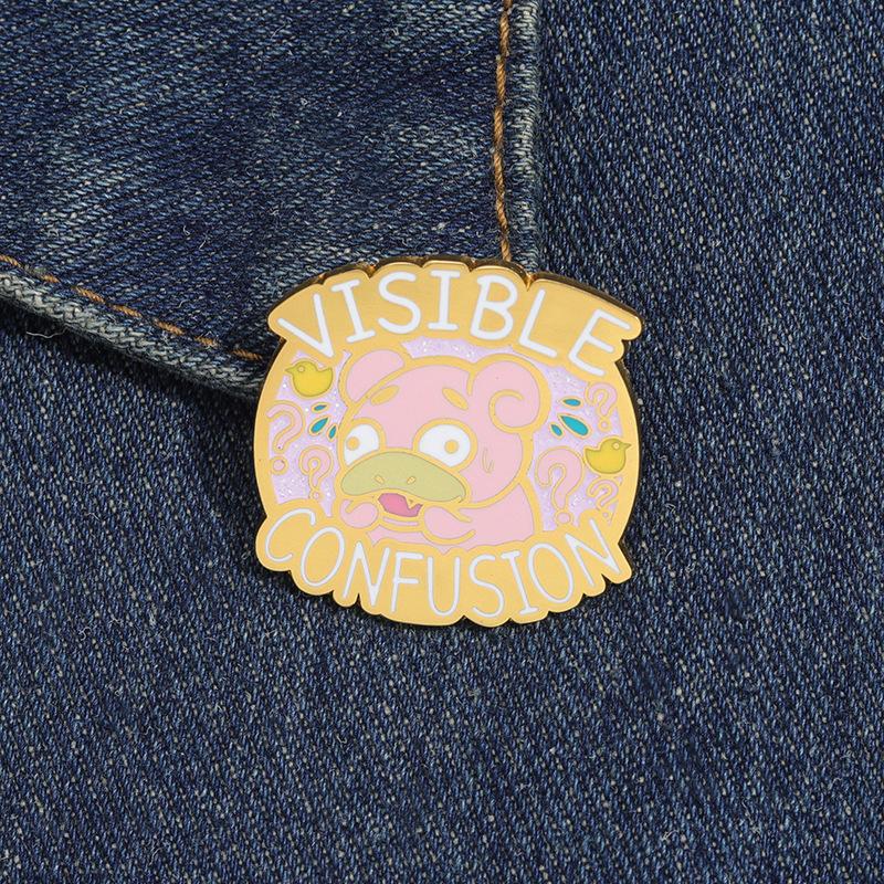 Cartoon Animal Adorable Enamel Brooch With Unique Surprised Bear Style For Flair Personal