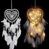 Fancy Dream Catcher With Led Light String Hollow Hoop Heart Shape Pendant Home