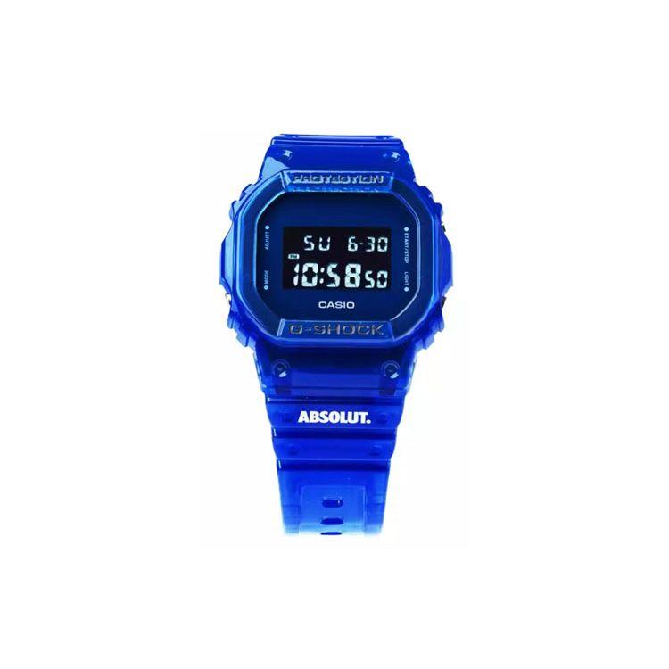 Casio Men's Black G-Shock Collaboration With Absolut Limited Edition Summer Translucent Quartz Movet Rubber Strap Watch Watches Dw-5600Sb-2Prabs