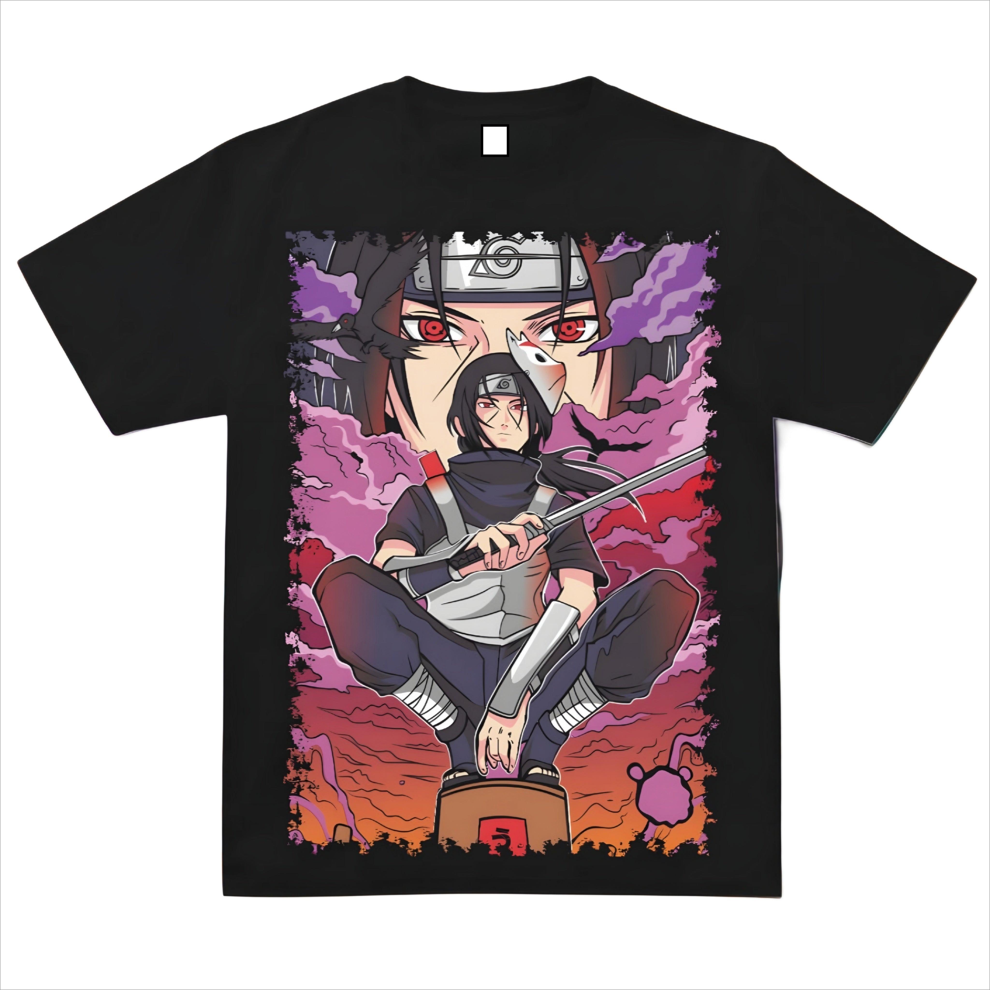 

Naruto Shippuden Itachi Uchiha Anime Graphic T Shirt Anbu Black Ops Mangekyo Sharingan Manga Streetwear Cotton Oversized Tee S разноцветный