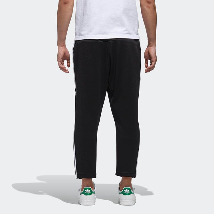 Adidas Originals Trefoil Classic Three-Stripe Relaxed Straight-Leg Casual Sports Pants Men Bottoms Black DN8039