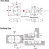 4 Pack 90 Degree 3D Hinge for Flap and Lid Folding Door Hinges Miter Hinge for Cupboard Doors Kitchen Furniture Invisible