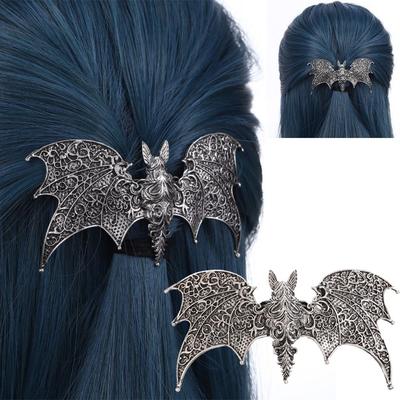Vintage Bat Hair Clip Alloy Halloween Hair Accessory New Gothic Hair Barrette  Cosplay