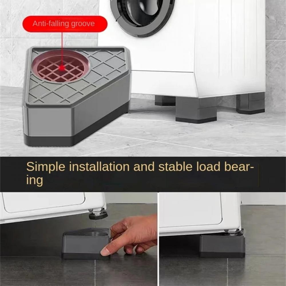 4Pcs /setStrengthen Washing Machine Anti Vibration Pads Rubber Feet Legs Mat Silent Washer Dryer Furniture Support Dampers Stand