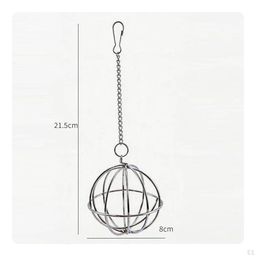 Hay Feeder Ball Spherical Hanging Metal for Guinea Pigs, Chinchillas, Small Pet Cages,