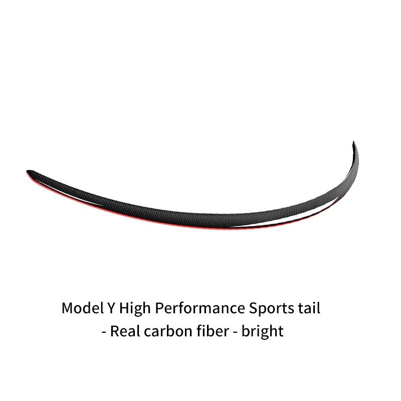 For Tesla Model Y Rear Trunk Spoiler 100% Real Carbon Fiber Red Line For Tesla Model Y 2021-2022 Wings 2023 Auto Accessories