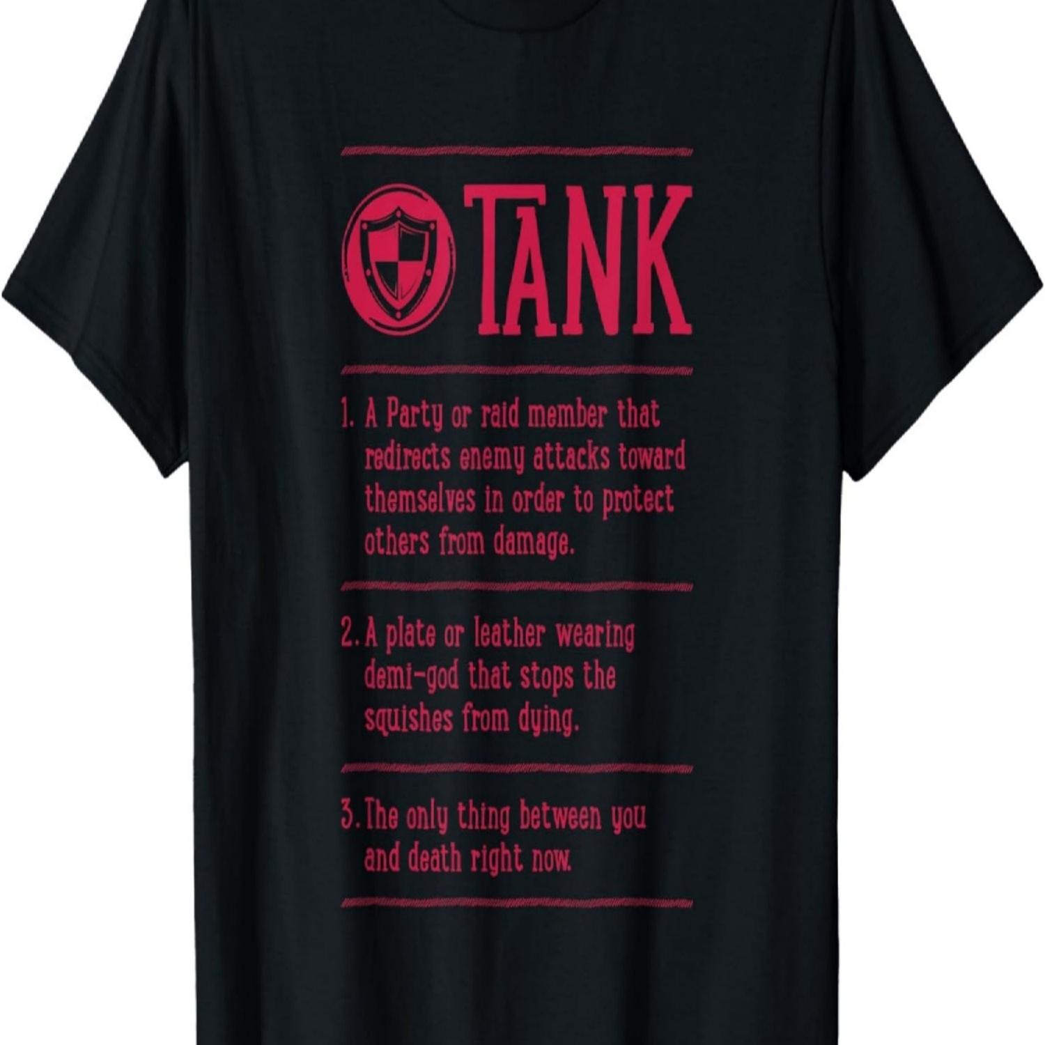 

WoW Funny Tank Role Gaming Tanking T-Shirt(2) S чёрный