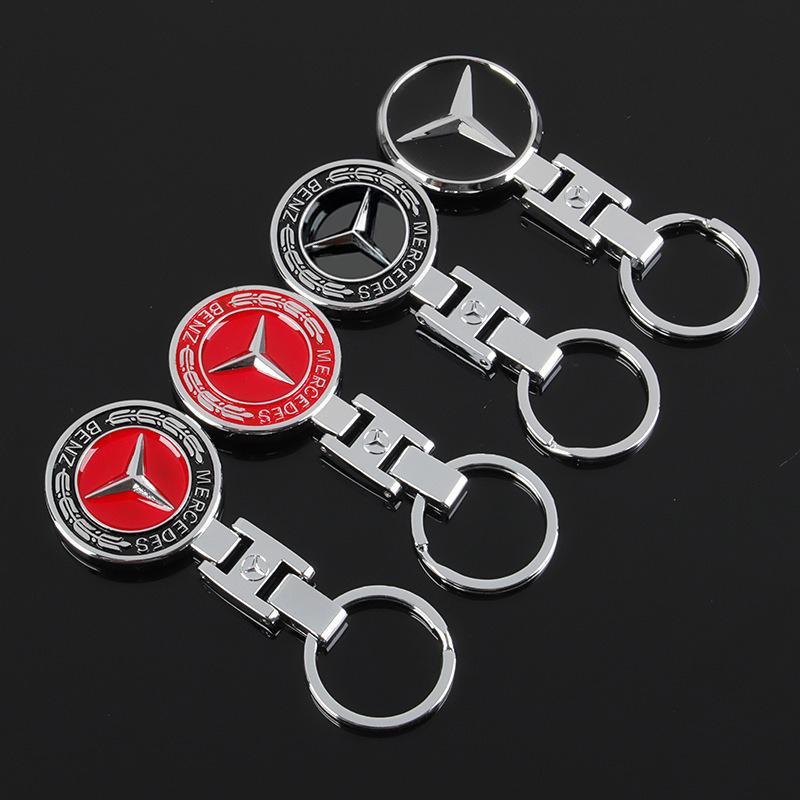 For Mercedes Benz AMG W210 W205 C300 W203 W206 W108 W124 W126 W140 W168 W169 W176 High Quality Metal Car Emblem Keychain Keyring  ZB6