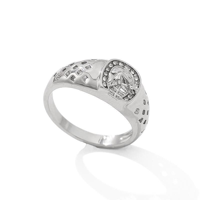 Bague Vintage Audacieuse pour Homme Incrustée de Diamants