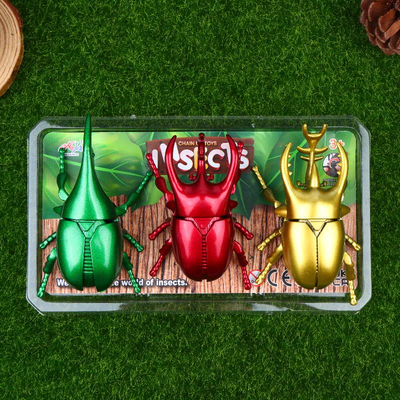3Pcs Set Wind Up Insect Toys Fun Clockwork Prank Fidget Gadgets Easy Operation for Toddlers Preschoolers Casual Play