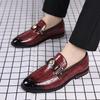Tendenza Nuove Scarpe da Uomo in Pelle Verniciata con Motivo Coccodrillo Marca Designer Mocassini da Guida Scarpe Formali da Matrimonio Homecoming