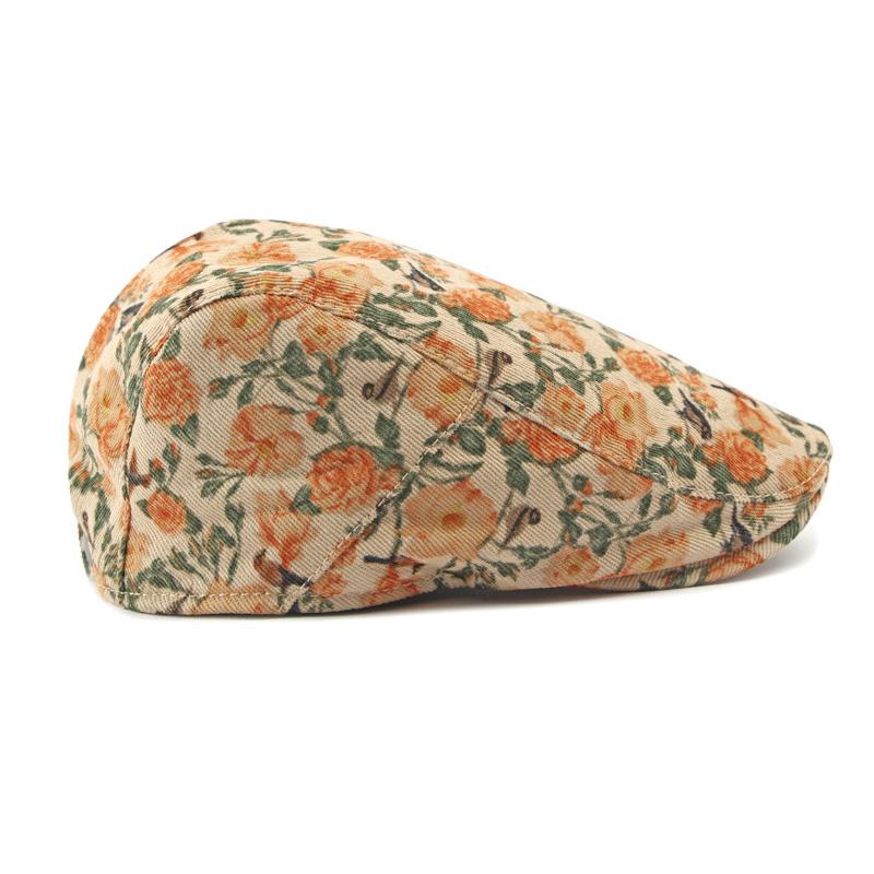 Frühlings-Herbst Baskenmütze Damen Kordmütze Leopardenmuster Schirmmütze