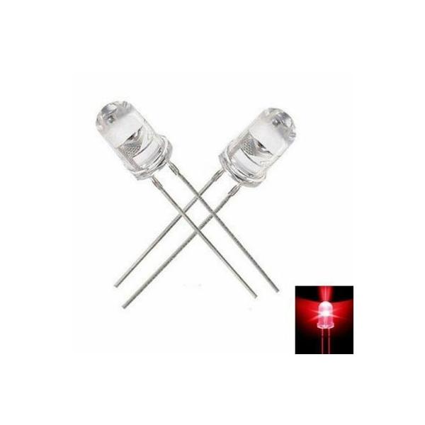 

100 шт. Прозорі круглі 3 мм/5 мм/10 мм супер яскраві водяні прозорі помаранчеві зелені червоні білі жовті сині світлодіодні лампи Red