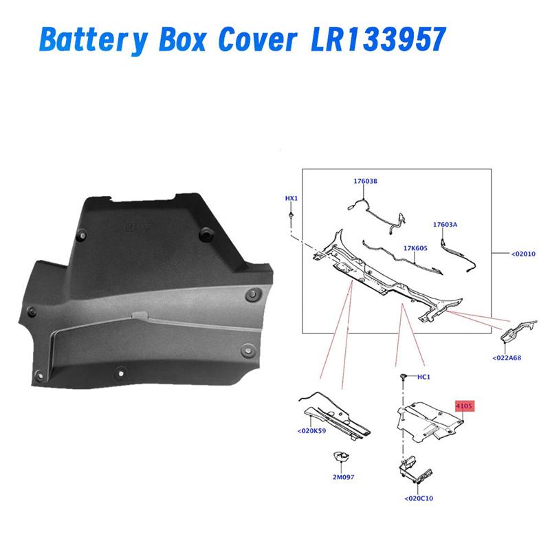 ABLZ-Car LR133957 Battery Box Upper Cover For Land Rover Discovery Sport L550 20-24 Range Rover Evoque L551